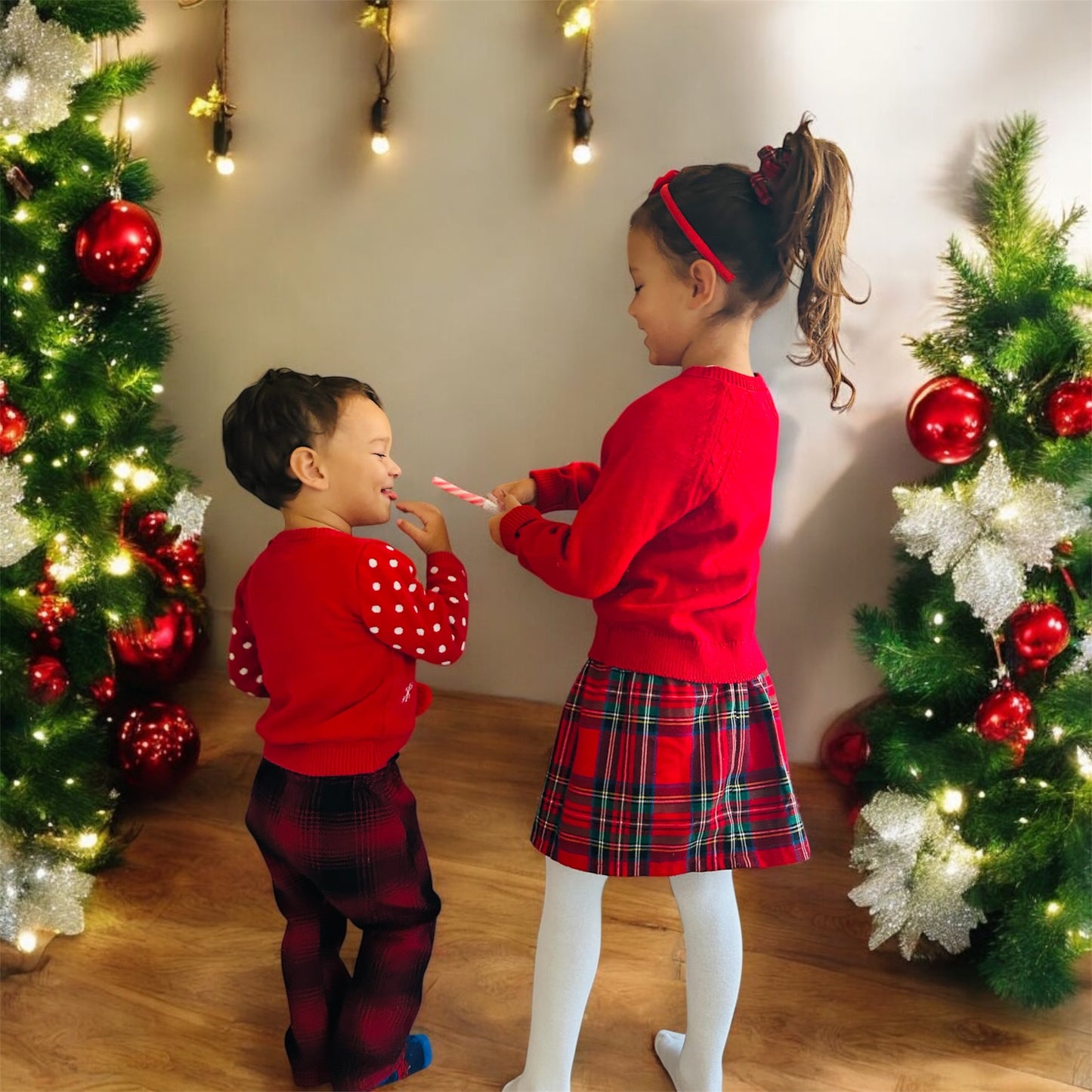 Pantalone Baggy Tartan Black/Red