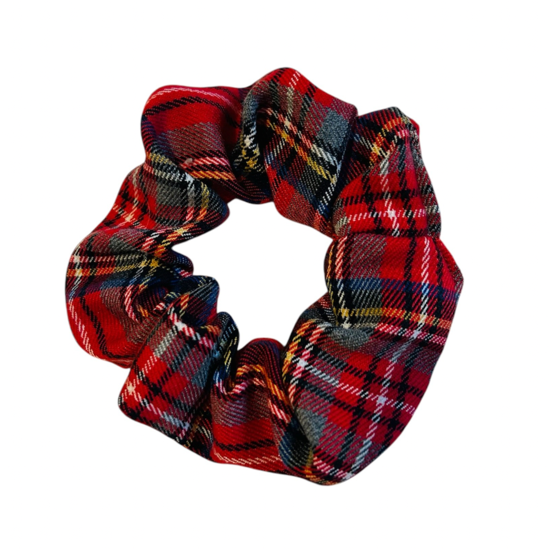 Scrunchie Tartan Red/Grey