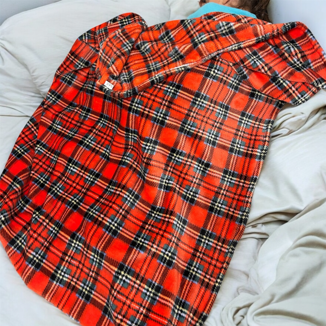 Coperta Pile Tartan Red