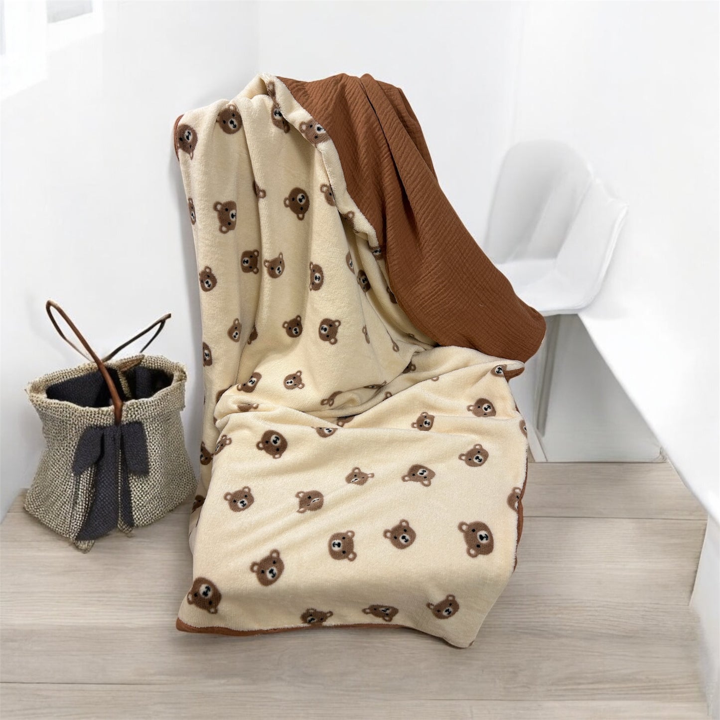 Coperta Morbida Pile Dou Dou e Mussola