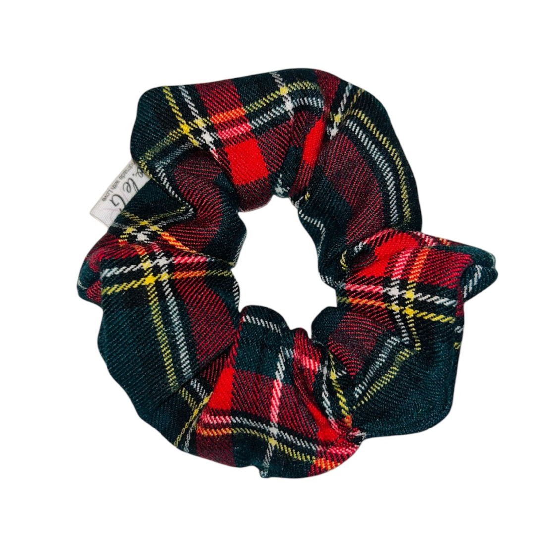 Scrunchie Tartan Green