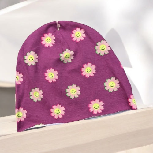 Cappellino Violet Flowers