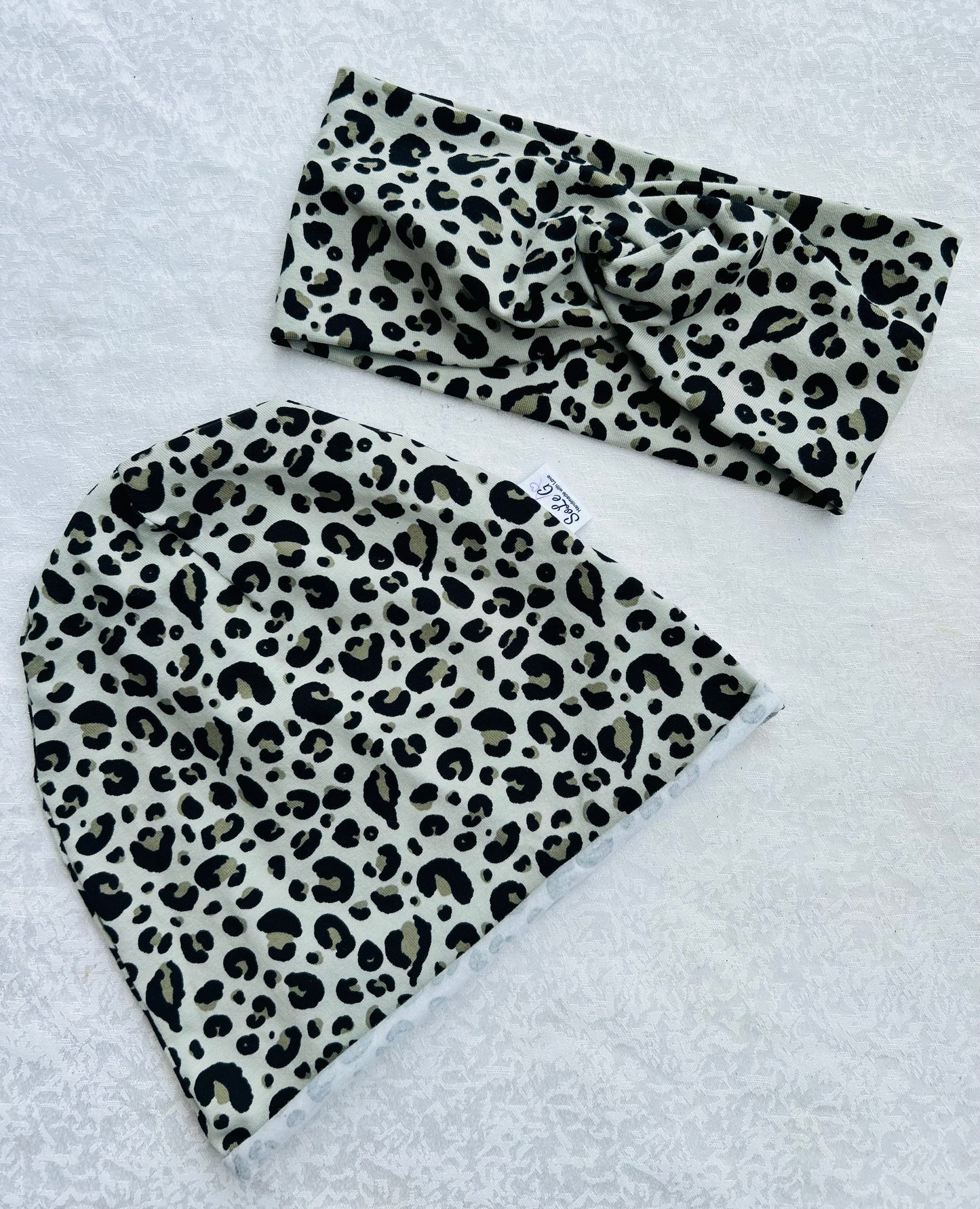 Cappellino Leopardato Pastello
