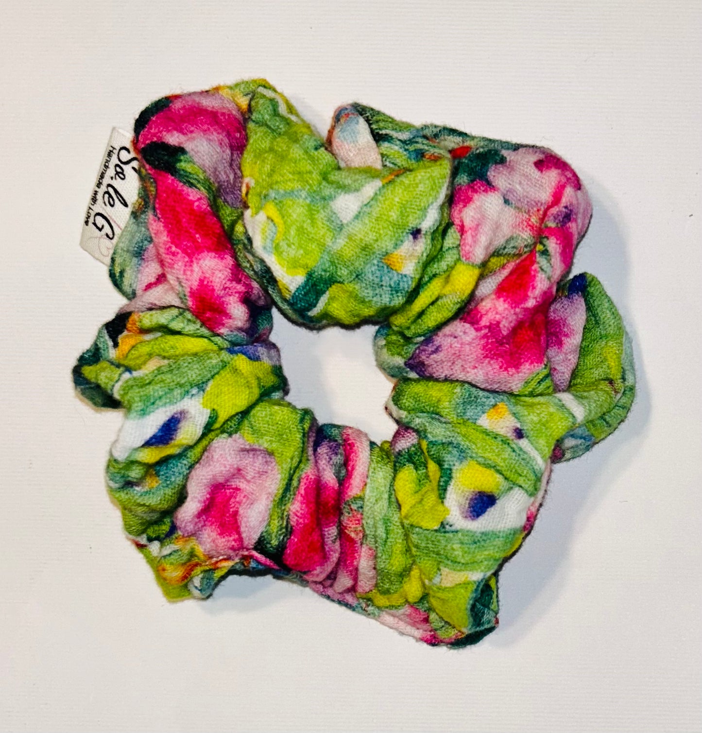 Scrunchie Mussolina Flowers