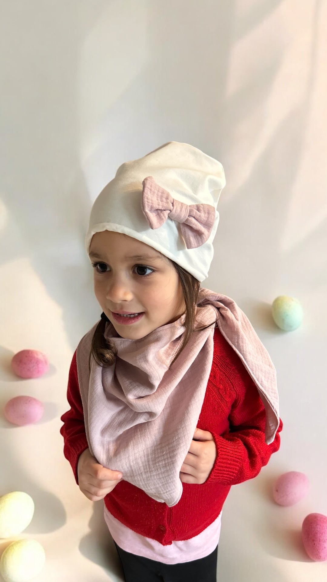 Set Scriarpa Mussola + Cappello jersey fiocco
