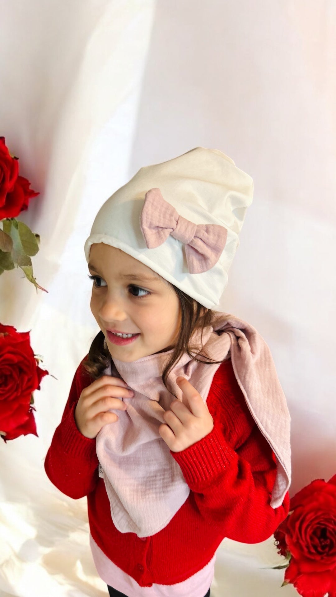 Set Scriarpa Mussola + Cappello jersey fiocco