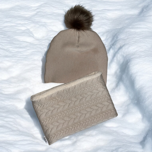 Scaldacollo Felpa intrecciata e pile