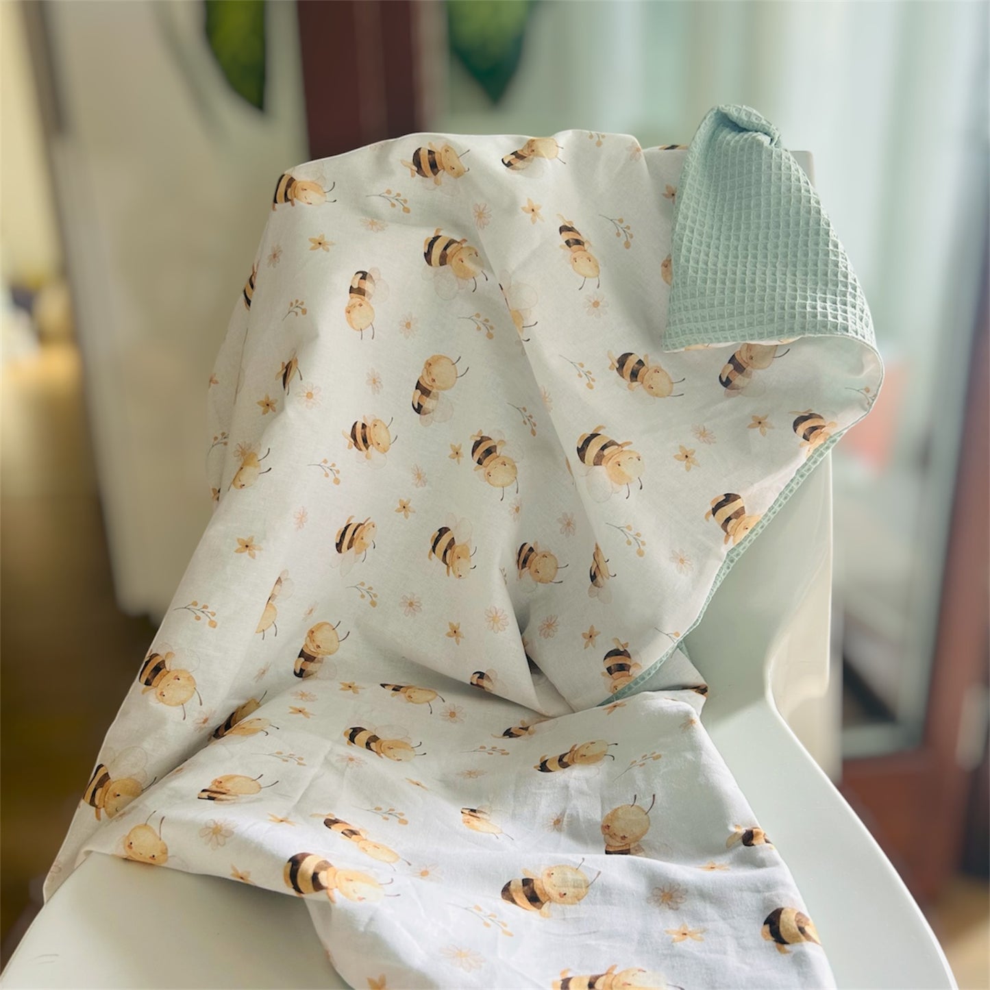 Coperta Nido d’Ape e Fantasia Cotone