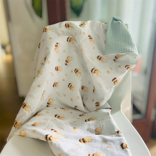 Coperta Nido d’Ape e Fantasia Cotone