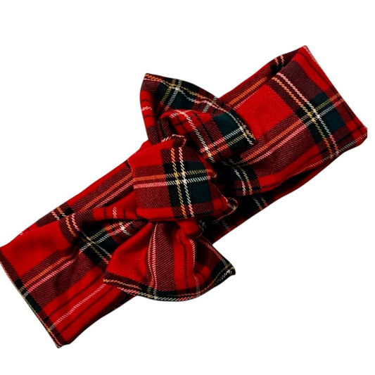 Fascia con fiocco tartan red