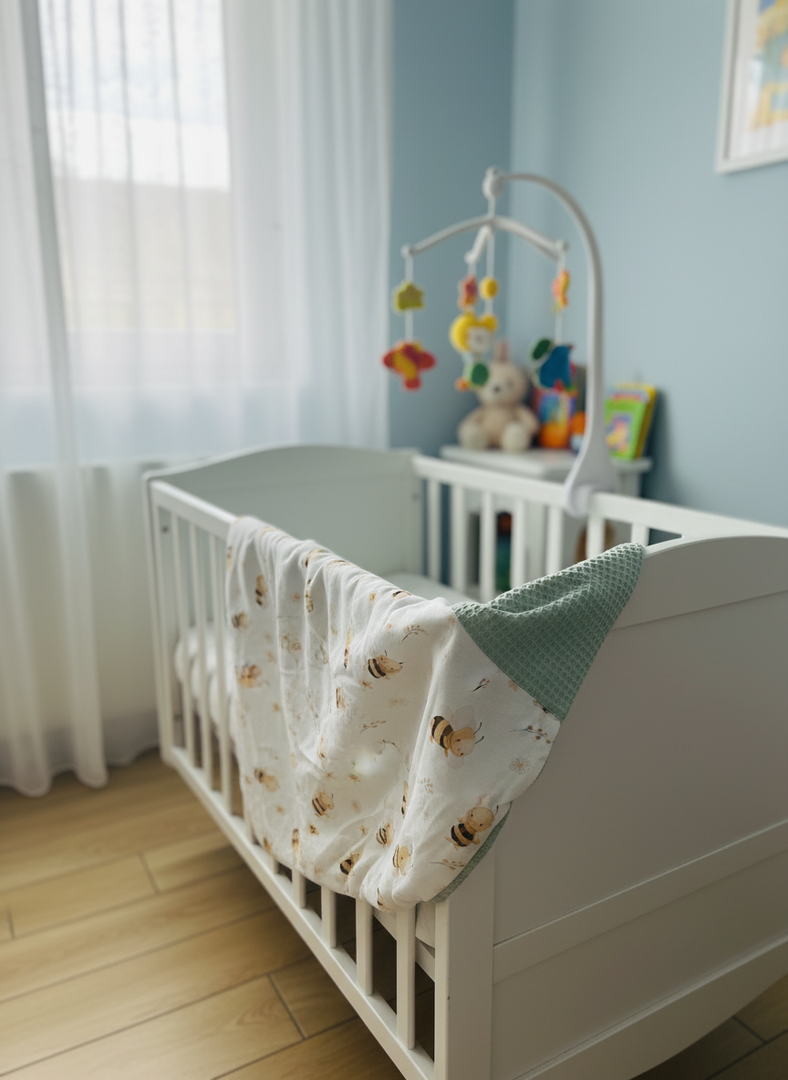 Coperta Nido d’Ape e Fantasia Cotone