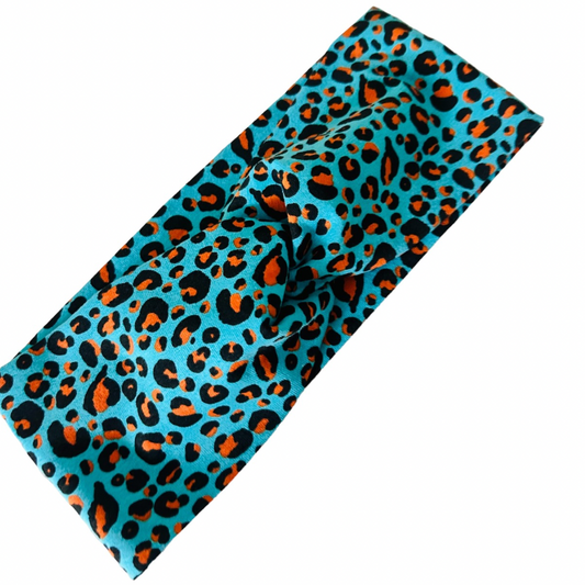 Fascia Leopardata Azzurro Fluo