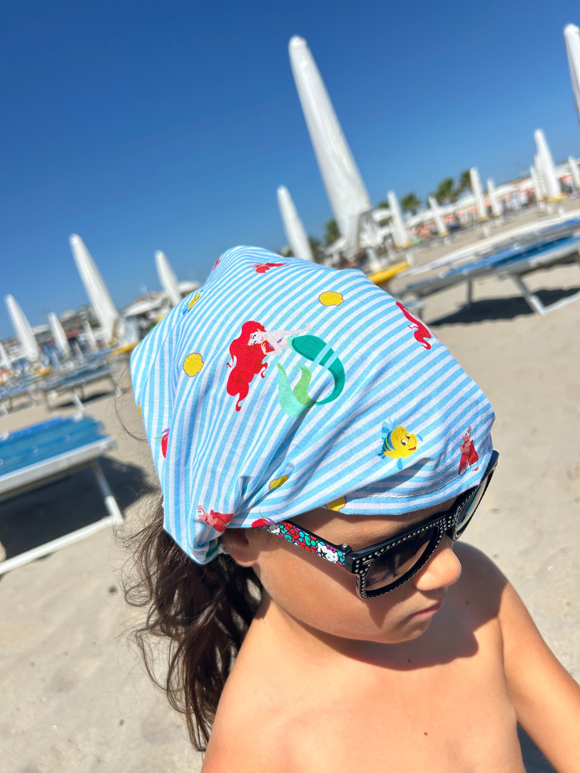 Bandana Neonato In Cotone - Taglia Unica 50-54 Cm Per Protezione Solare - Foto 7