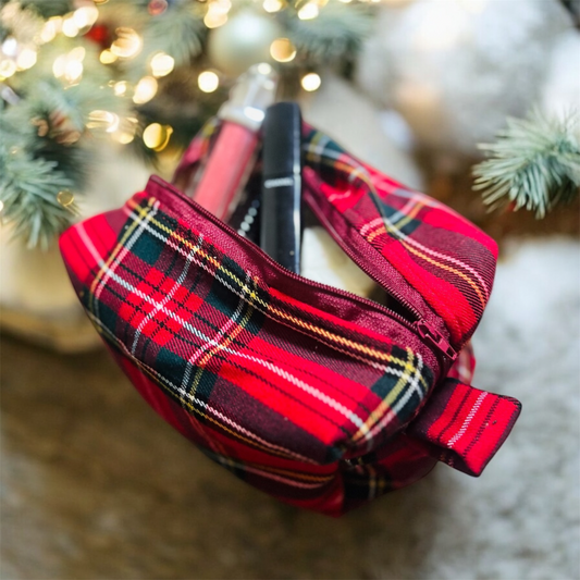 Beauty Case Tartan Red