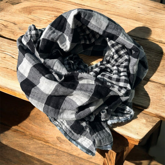 Sciarpa Scaldacollo Gingham Black