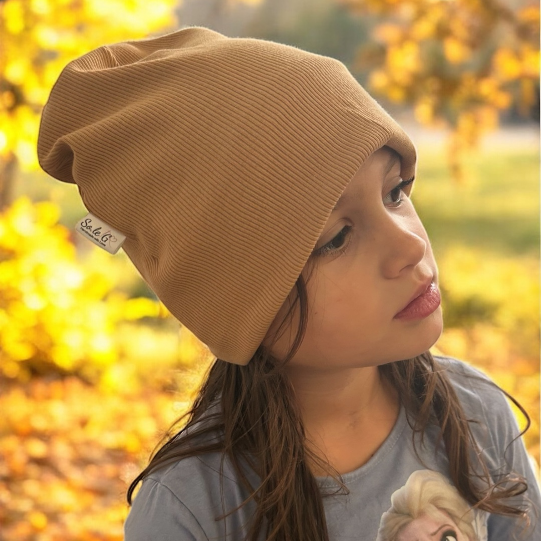 Cappello costine Camel