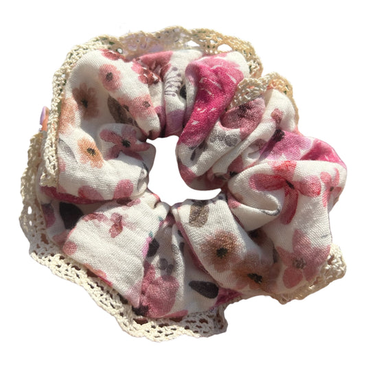 Scrunchie Flowers con Pizzo