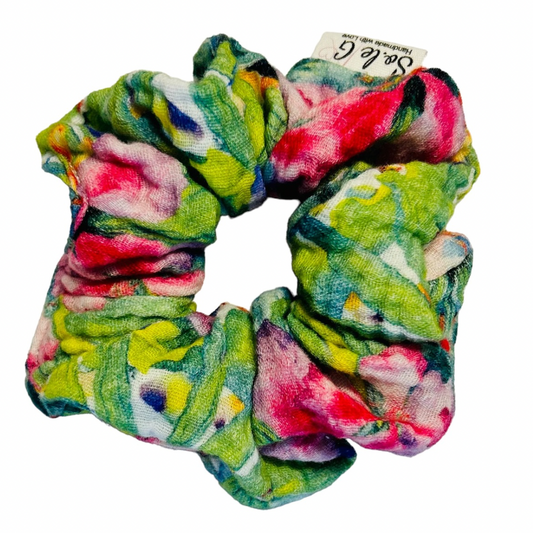 Scrunchie Mussolina Flowers