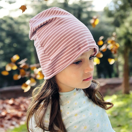 Cappello Righe Rosa