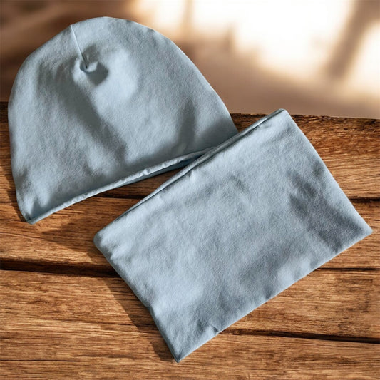 Set Cappello e Scaldacollo Jersey Tinta Unita
