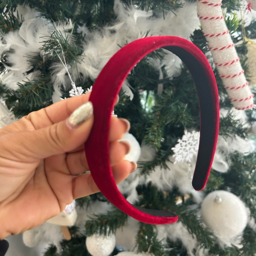 Cerchietto Velluto Red