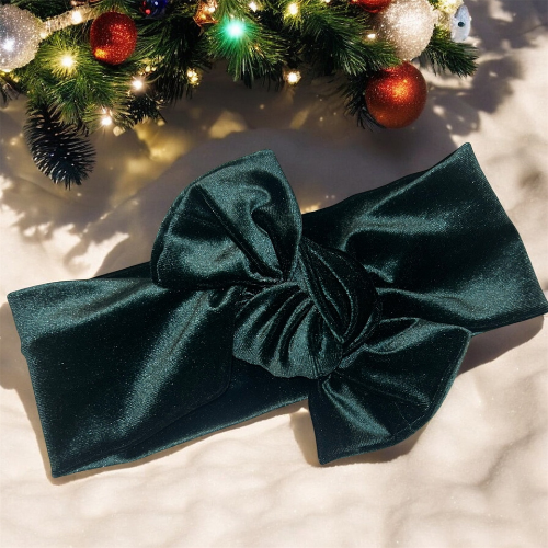 Fascia con fiocco velluto tinta unita
