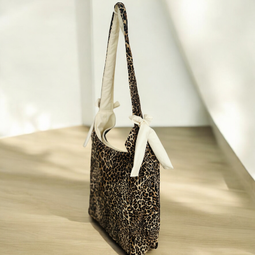 Two Bow Bag Leopard